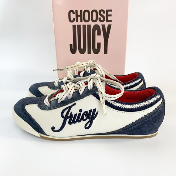 Rare Retro Style Juicy Couture Etsy Sneakers Nappa and Suede Leather Sz 7 - Picture 6 of 14